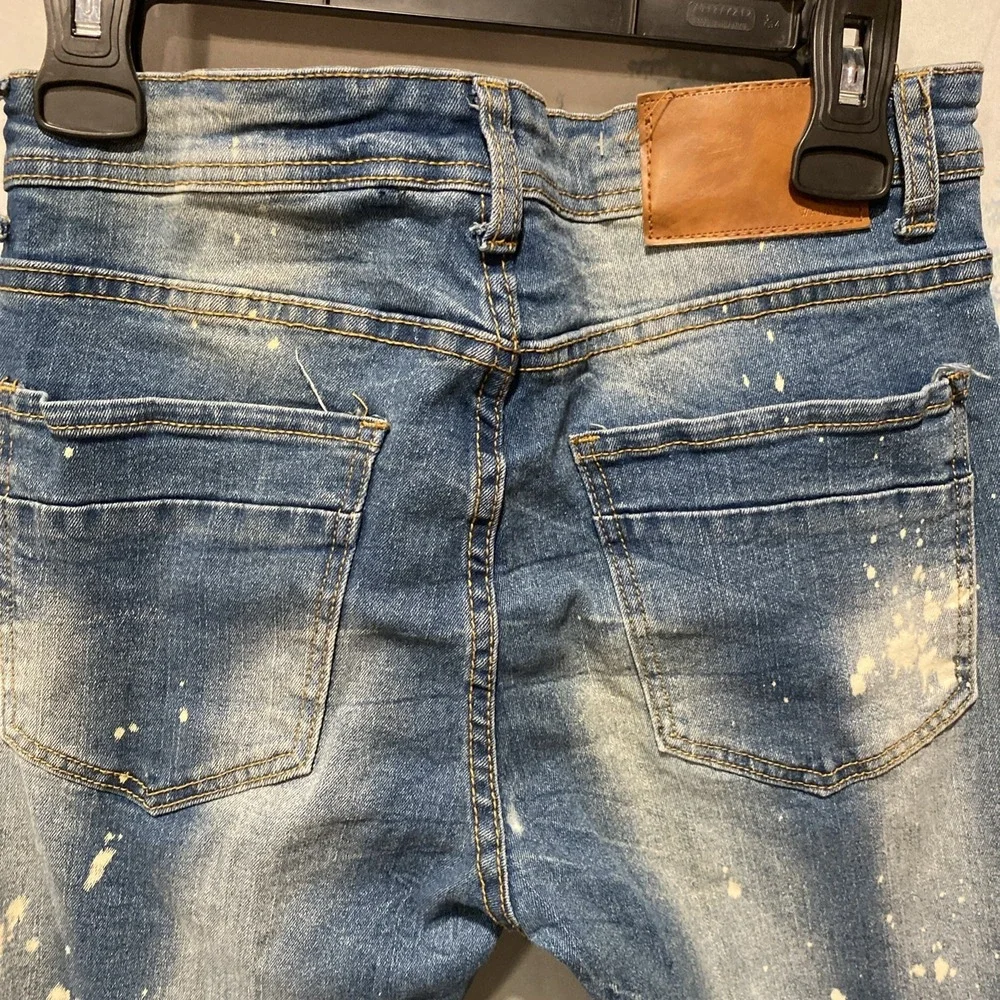 Waimea Skinny Fit‎ Moto Jeans 30x32 Paint Splatter Distressed